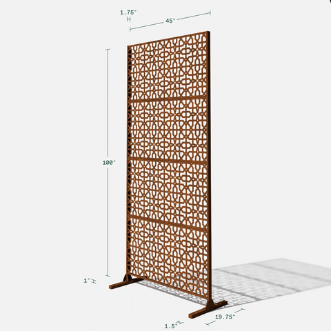 corten parilla privacy screen set