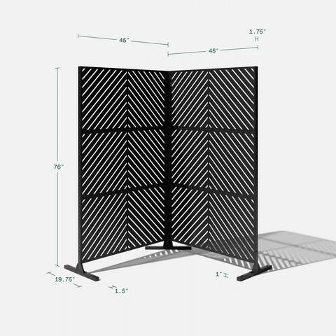 corten arrow privacy screen set