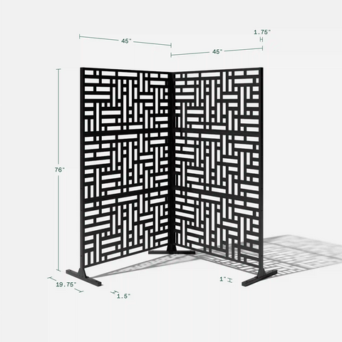 blocks privacy screen set