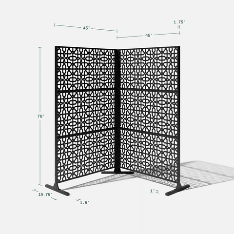 corten parilla privacy screen set