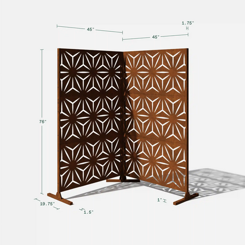 corten star privacy screen set