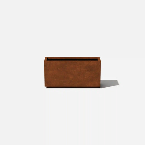 corten long box planter