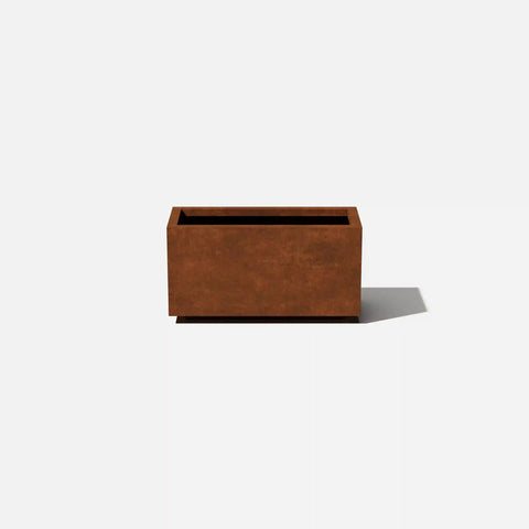corten long box planter