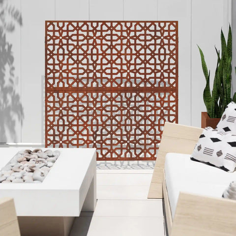 corten parilla privacy screen set