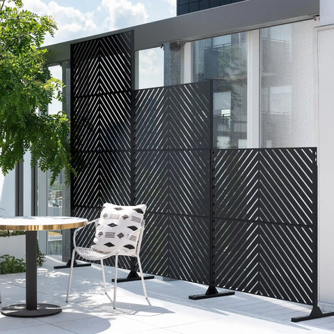 corten arrow privacy screen set