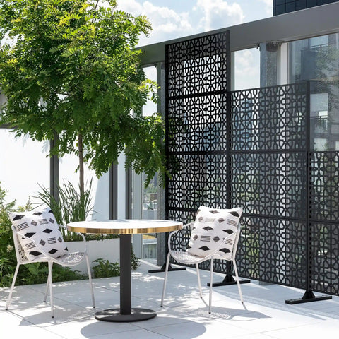 corten parilla privacy screen set