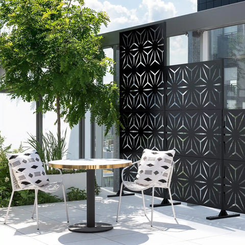 corten star privacy screen set