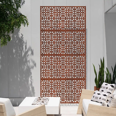 corten parilla privacy screen set