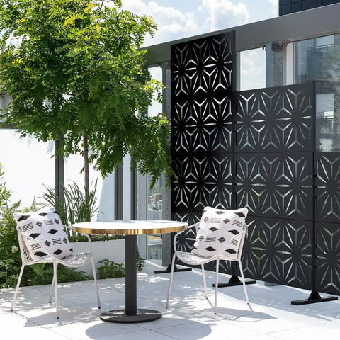 corten star privacy screen set