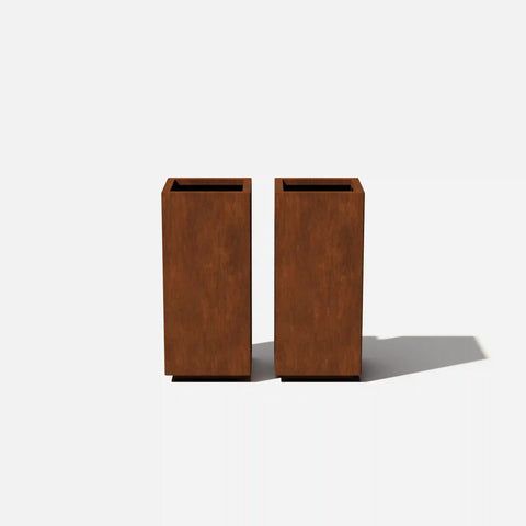 corten pedestal planter