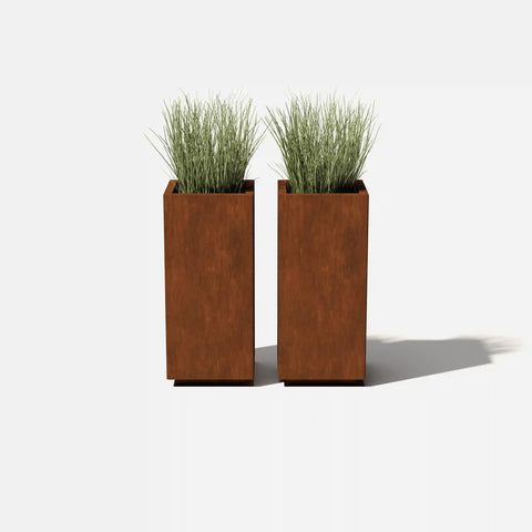 corten pedestal planter