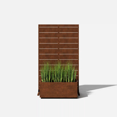 corten long box planter