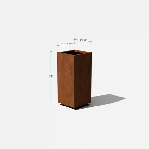 corten pedestal planter