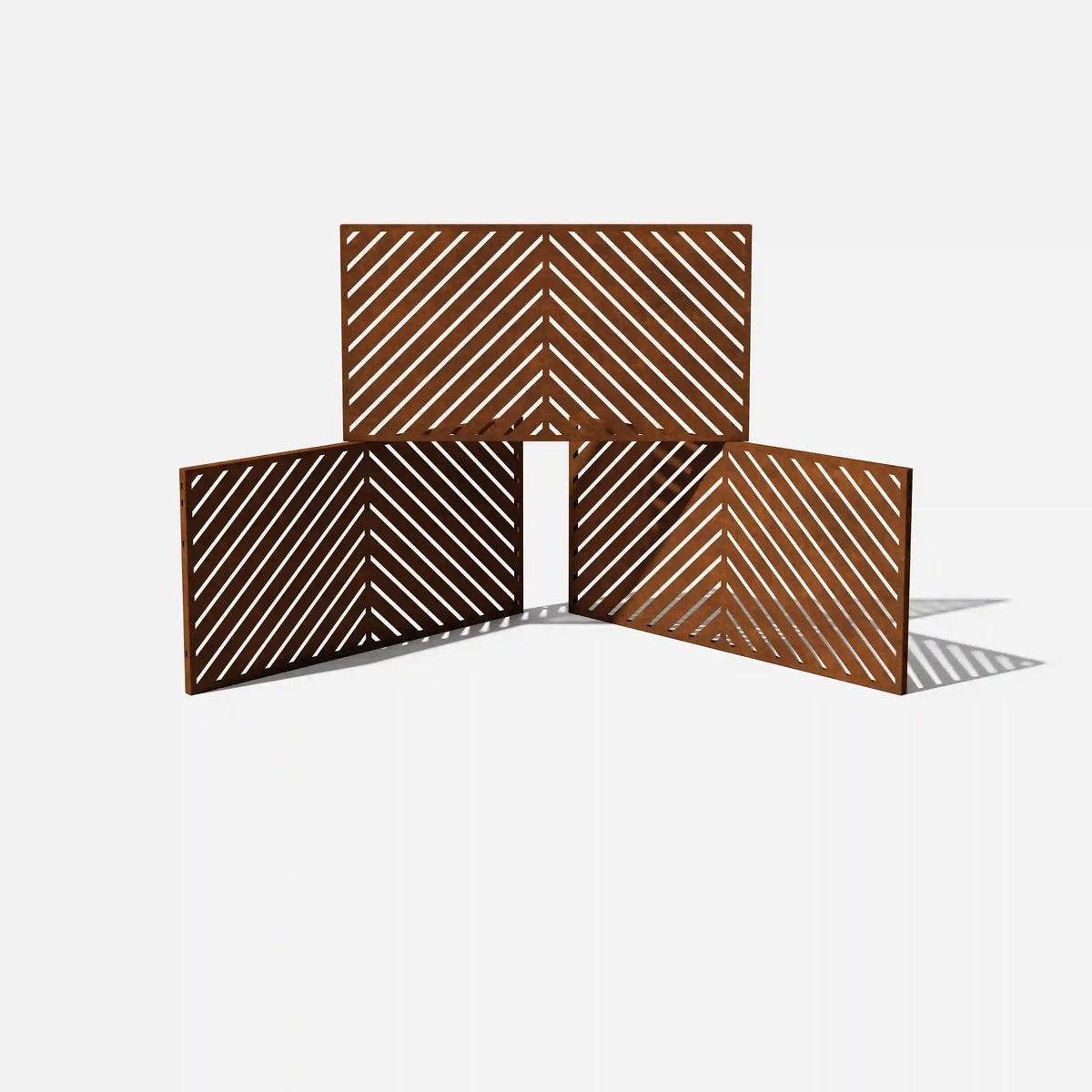 corten arrow privacy screen set