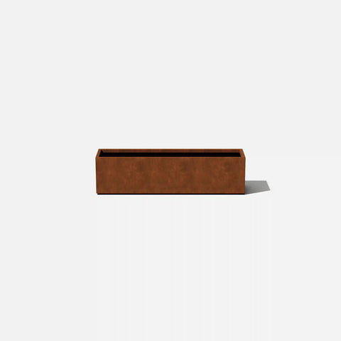 corten window box planter