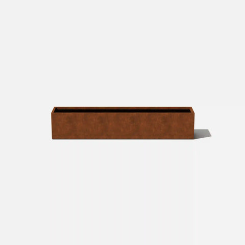 corten window box planter