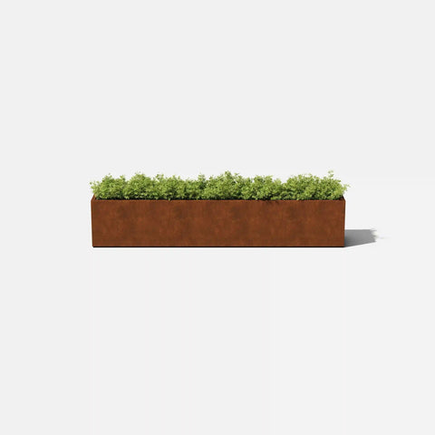 corten window box planter
