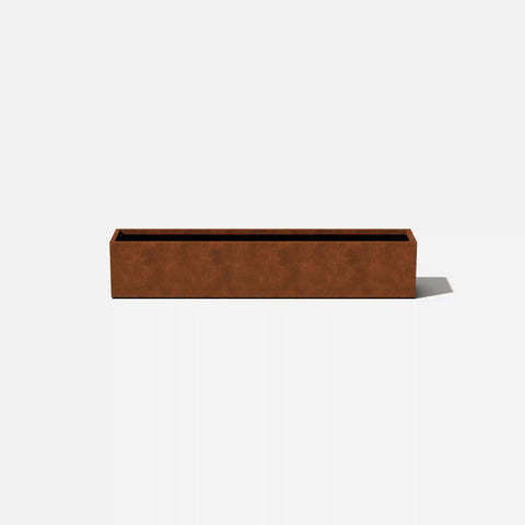 corten window box planter