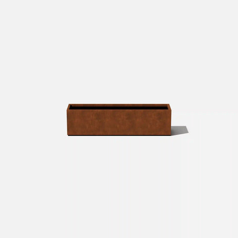 corten window box planter
